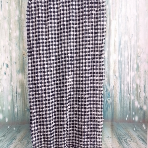 J crew wool blend blue & white check scarf - Picture 2 of 4